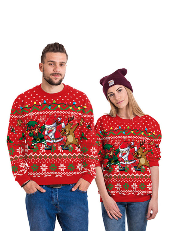 Christmas Santa Reindeer Knit Sweater