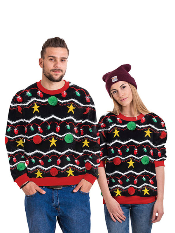 Christmas Santa Reindeer Knit Sweater