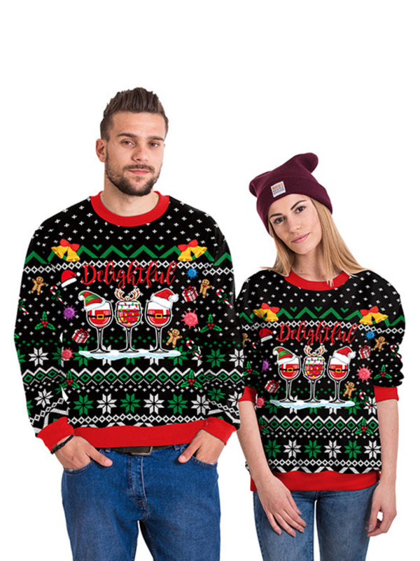 Christmas Santa Reindeer Knit Sweater