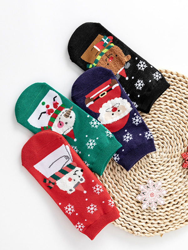 Women's Festive Knit Holiday Pattern Socks