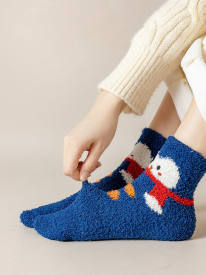 Christmas Coral Fleece Warm Sleep Socks - Hiccupzz