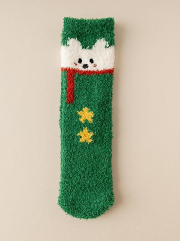 Christmas Coral Fleece Warm Sleep Socks