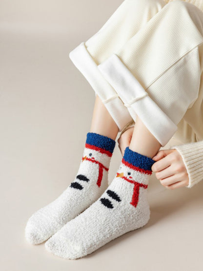 Christmas Coral Fleece Warm Sleep Socks - Hiccupzz