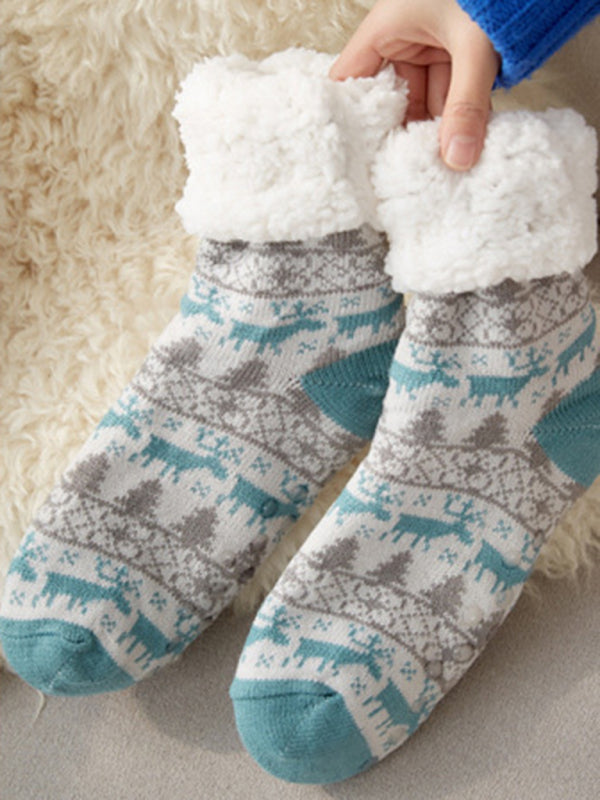 Women's Festive Knit Patterned Soft Socks