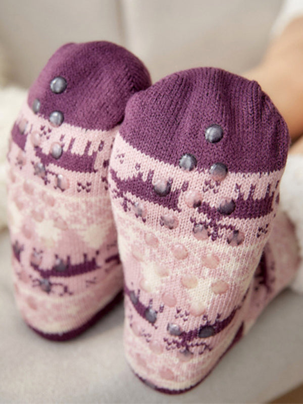 Women's Festive Knit Patterned Soft Socks