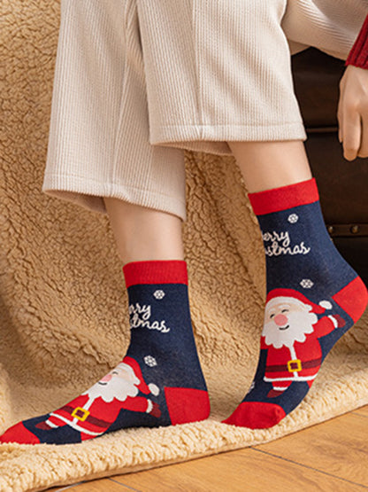 Cotton Christmas Cartoon Pattern Socks - Hiccupzz