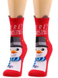 Snowman Print Merry Christmas Socks - Hiccupzz