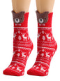 Women Festive Animal Knit Christmas Socks - Hiccupzz