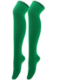 Women's Over Knee Bias Striped Christmas Socks - Hiccupzz