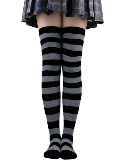 Women's Christmas Striped Two Tone Stockings - Hiccupzz