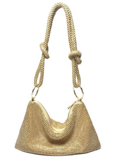 Knotted rhinestone pure handmade new diamond full diamond armpit bag - Hiccupzz