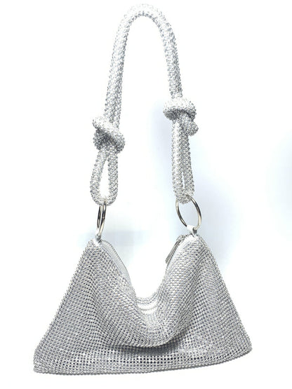 Knotted rhinestone pure handmade new diamond full diamond armpit bag - Hiccupzz