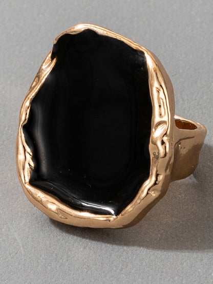 Temperament alloy irregular gold edging ring retro personality all-match hand jewelry - Hiccupzz