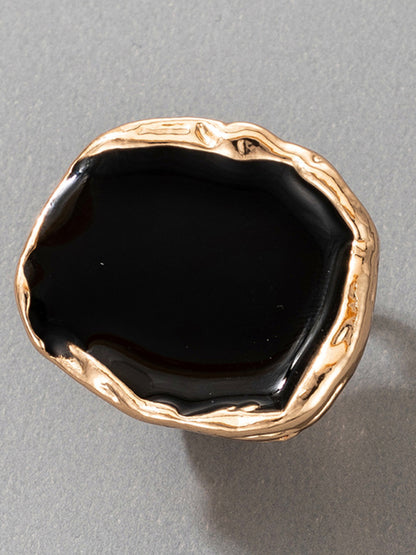 Temperament alloy irregular gold edging ring retro personality all-match hand jewelry - Hiccupzz