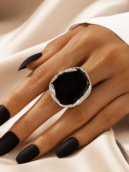 Temperament alloy irregular gold edging ring retro personality all-match hand jewelry - Hiccupzz