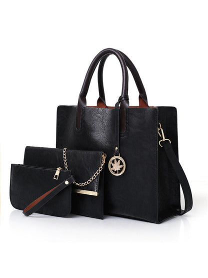 New mother-in-law bag PU women's bag large bag multi-piece set shoulder bag - Hiccupzz