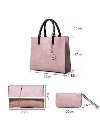New mother-in-law bag PU women's bag large bag multi-piece set shoulder bag - Hiccupzz
