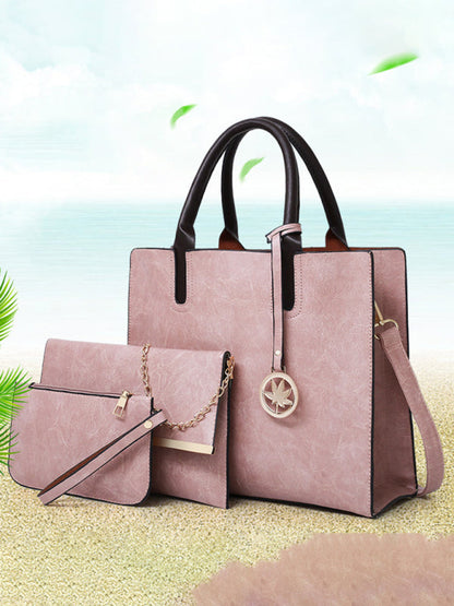 New mother-in-law bag PU women's bag large bag multi-piece set shoulder bag - Hiccupzz
