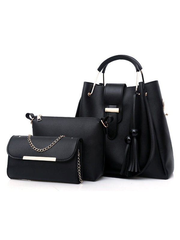 Handbag Fashion One Shoulder Bucket Ladies Luggage Bag Three-Piece Set - Hiccupzz