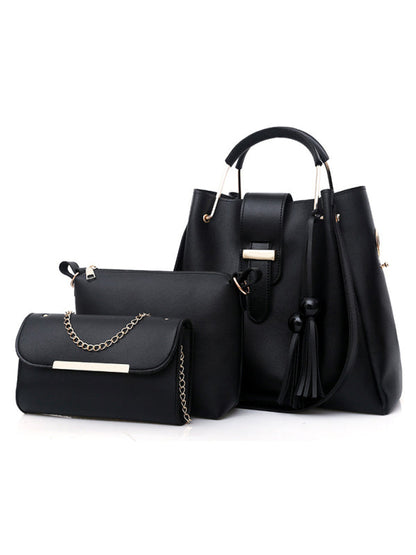 Handbag Fashion One Shoulder Bucket Ladies Luggage Bag Three-Piece Set - Hiccupzz