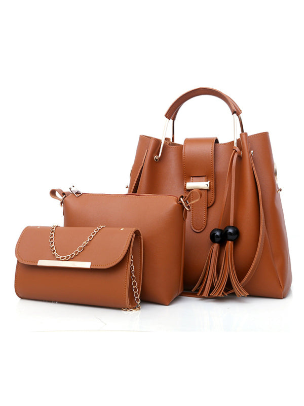 Handbag Fashion One Shoulder Bucket Ladies Luggage Bag Three-Piece Set - Hiccupzz