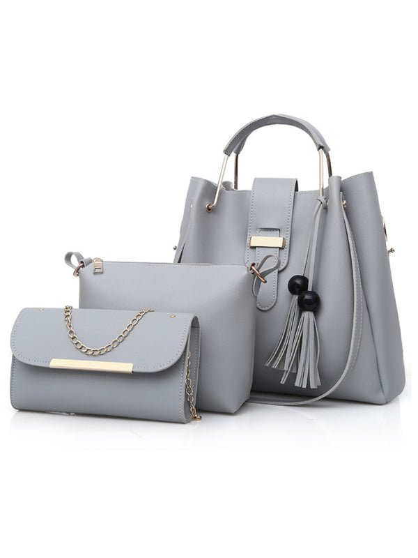 Handbag Fashion One Shoulder Bucket Ladies Luggage Bag Three-Piece Set - Hiccupzz