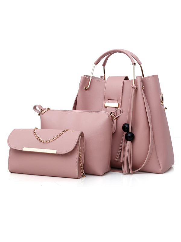 Handbag Fashion One Shoulder Bucket Ladies Luggage Bag Three-Piece Set - Hiccupzz