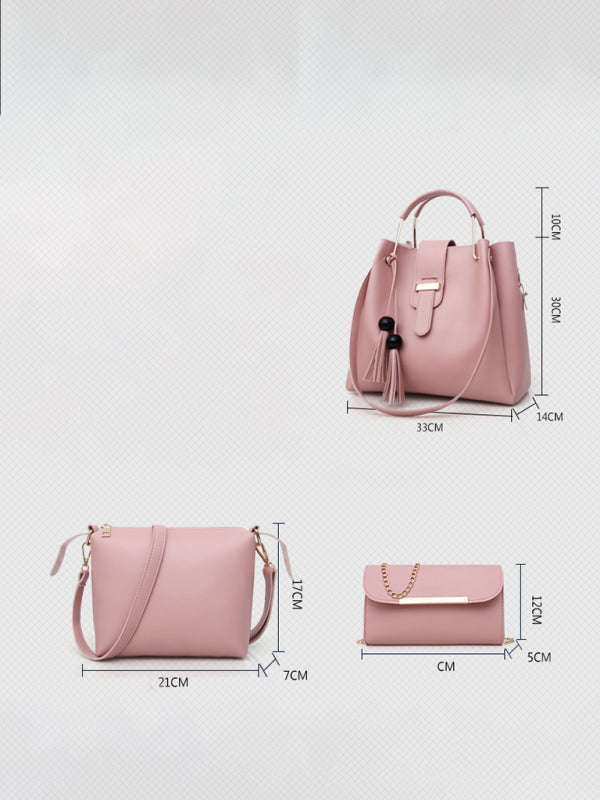 Handbag Fashion One Shoulder Bucket Ladies Luggage Bag Three-Piece Set - Hiccupzz