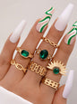 Retro personalized fashion metal diamond love palm ring multi-piece set - Hiccupzz