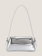Fashion patent leather ladies baguette texture glossy underarm shoulder bag - Hiccupzz