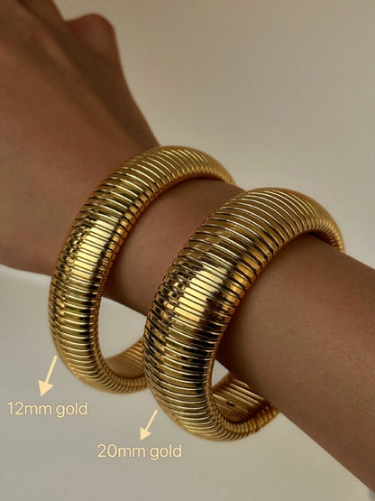 Titanium Steel Vintage Stretch Gypsy Polished Bracelet - Hiccupzz