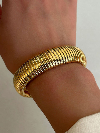 Titanium Steel Vintage Stretch Gypsy Polished Bracelet - Hiccupzz