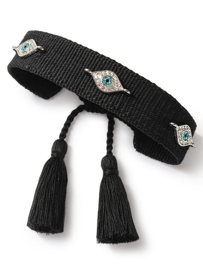 New metal devil's eye ethnic bracelet hand-woven diy bracelet jewelry (1 pack)