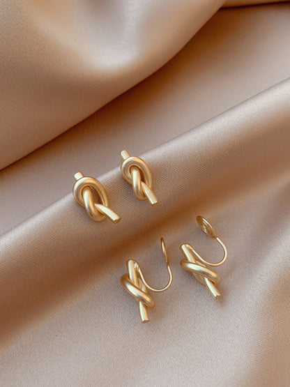 Knotted simple ins versatile retro earrings - Hiccupzz