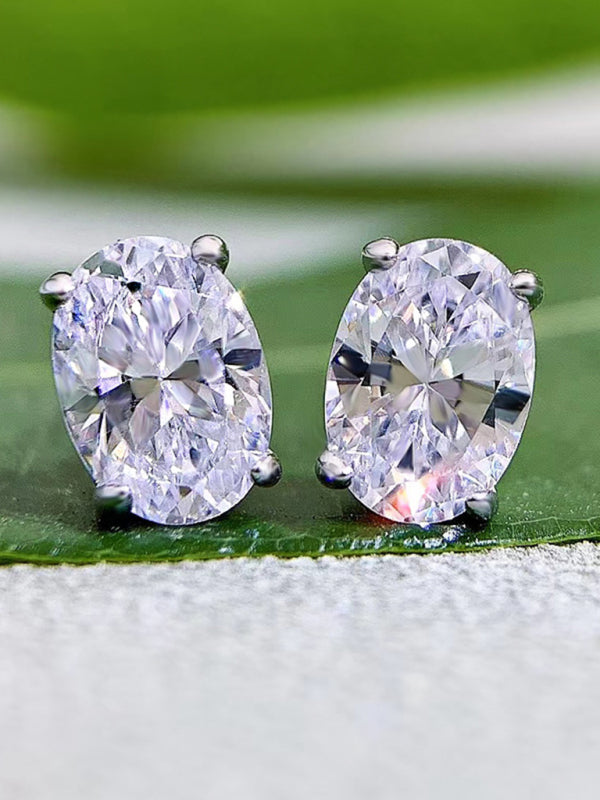 Women's Elegant Zircon Silver Stud Earrings - Hiccupzz