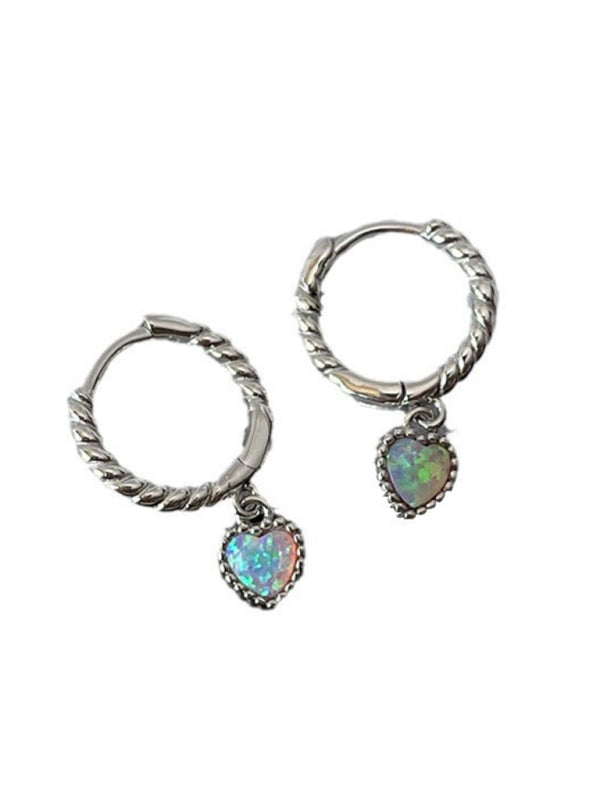 New love pendant twist earrings, elegant, compact and fashionable earrings - Hiccupzz