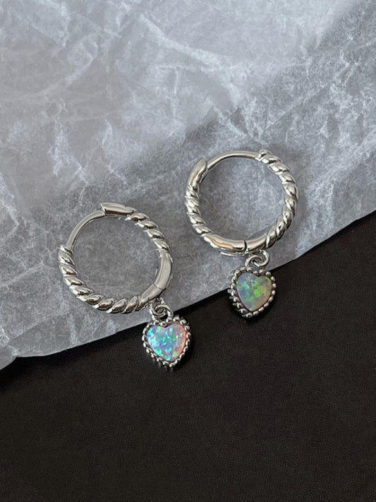 New love pendant twist earrings, elegant, compact and fashionable earrings - Hiccupzz