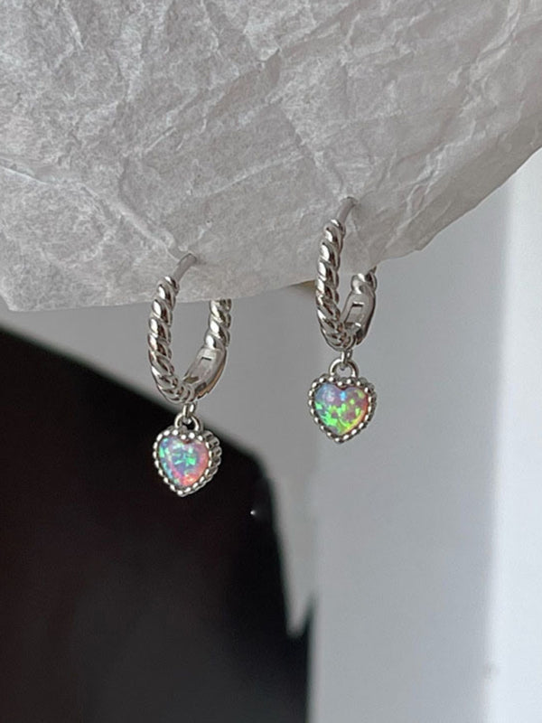 New love pendant twist earrings, elegant, compact and fashionable earrings - Hiccupzz