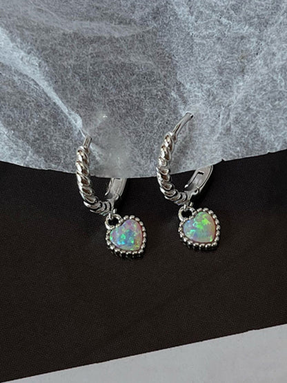 New love pendant twist earrings, elegant, compact and fashionable earrings - Hiccupzz