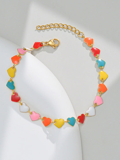 women's cute oil dripping love bracelet