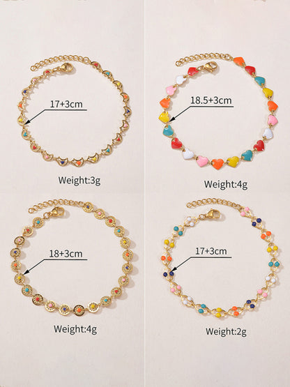 women's cute oil dripping love bracelet