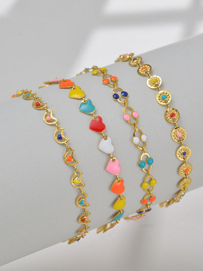 women's cute oil dripping love bracelet