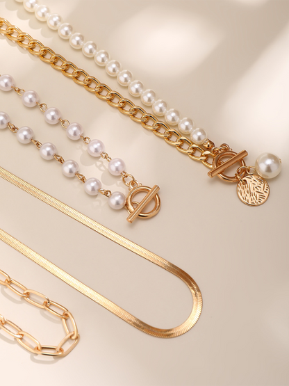 Baroque shaped pearl necklace creative irregular chain clavicle necklace - Hiccupzz