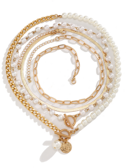 Baroque shaped pearl necklace creative irregular chain clavicle necklace - Hiccupzz