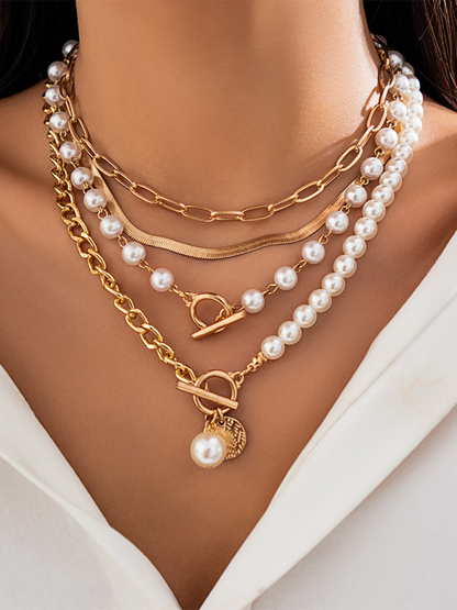 Baroque shaped pearl necklace creative irregular chain clavicle necklace - Hiccupzz