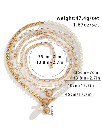 Baroque shaped pearl necklace creative irregular chain clavicle necklace - Hiccupzz