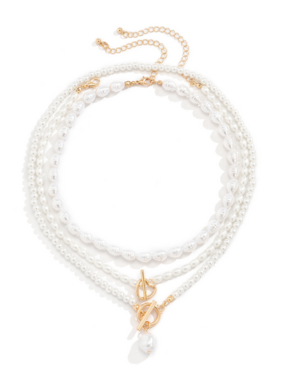 Baroque shaped pearl necklace creative irregular chain clavicle necklace - Hiccupzz