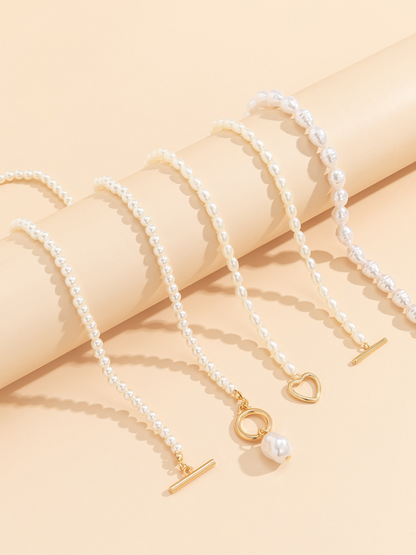 Baroque shaped pearl necklace creative irregular chain clavicle necklace - Hiccupzz