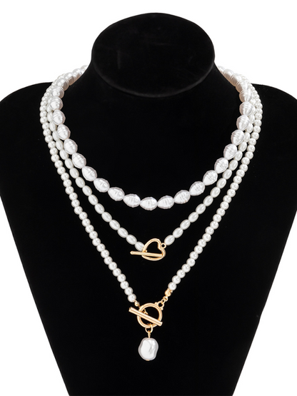 Baroque shaped pearl necklace creative irregular chain clavicle necklace - Hiccupzz