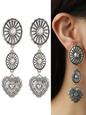 Love peach semi-precious stone vintage earrings - Hiccupzz